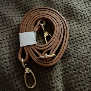 Valentina Tan Leather Strap with Gold Accents